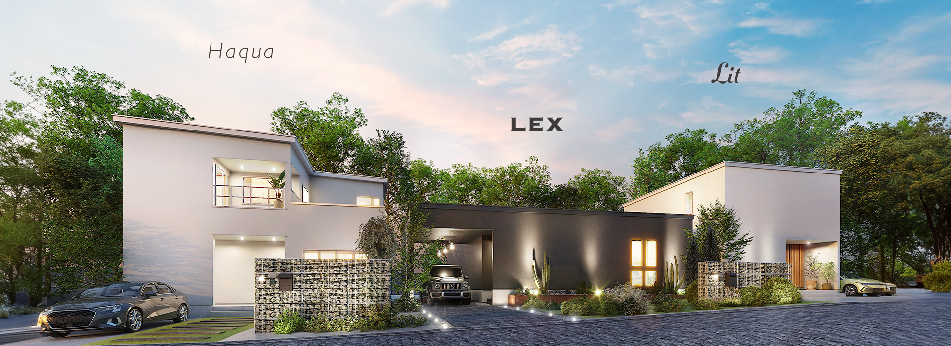 3つのモデルハウス