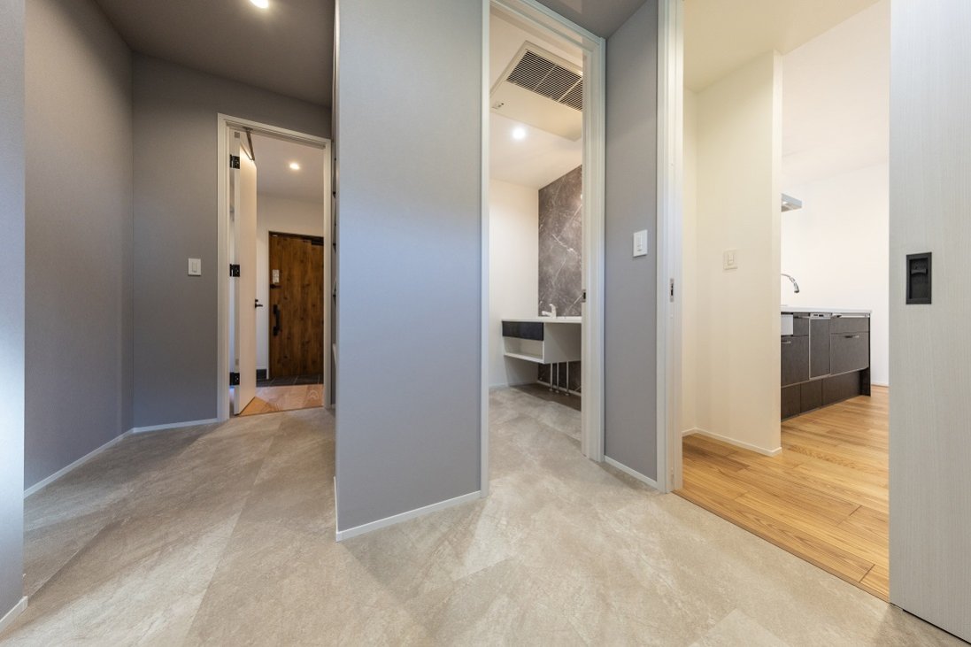 玄関からFCL・洗面・LDKへの動線がフレキシブルな回遊性のあるプラン