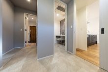 玄関からFCL・洗面・LDKへの動線がフレキシブルな回遊性のあるプラン