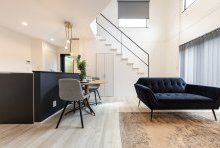 どこに居てもコミュニケーションが取りやすい距離感のLDK