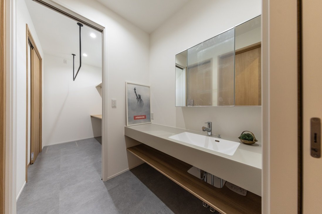 広々な洗面＆ランドリールームは、FCLも隣接で生活動線が◎