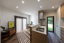 リビングとダイニングを１箇所の空間にコンパクトにまとめたLDK