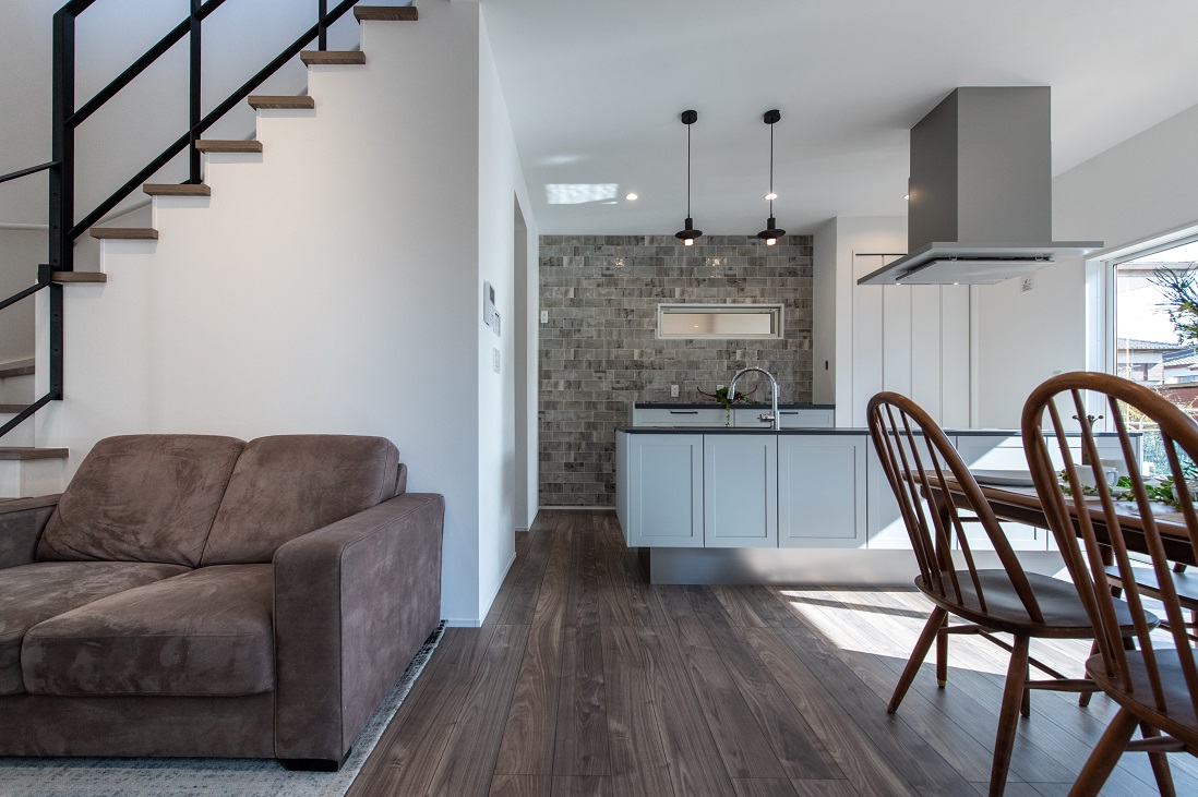 【アイランドキッチンと回遊性が高い家】